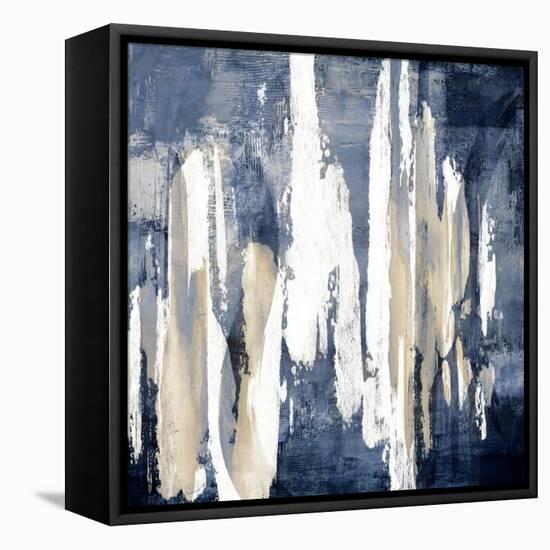Vertical Expressions Blue, 2024-David Moore-Framed Stretched Canvas