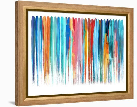 Vertical Lines 4, 2024-David Moore-Framed Stretched Canvas