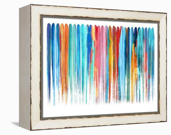 Vertical Lines 4, 2024-David Moore-Framed Stretched Canvas