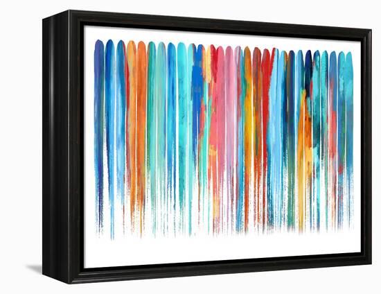 Vertical Lines 4, 2024-David Moore-Framed Stretched Canvas