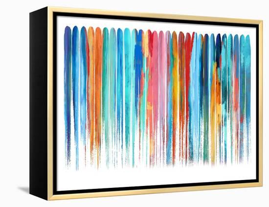 Vertical Lines 4, 2024-David Moore-Framed Stretched Canvas