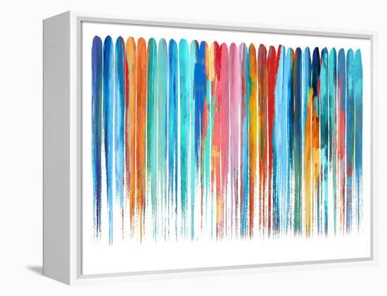 Vertical Lines 4, 2024-David Moore-Framed Stretched Canvas