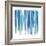 Vertical Lines 8 Blue-David Moore-Framed Art Print