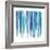 Vertical Lines 8 Blue-David Moore-Framed Art Print