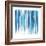 Vertical Lines 8 Blue-David Moore-Framed Art Print