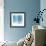 Vertical Lines 8 Blue-David Moore-Framed Art Print displayed on a wall