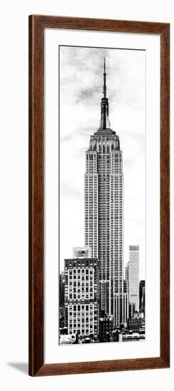 Vertical Panoramic, Black and White Photography, Empire State Building, Manhattan, New York -Us-Philippe Hugonnard-Framed Photographic Print