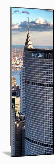 Vertical Panoramic Landscape, Metlife Building and Tof of Chrysler Building, Manhattan, NYC, US-Philippe Hugonnard-Mounted Photographic Print