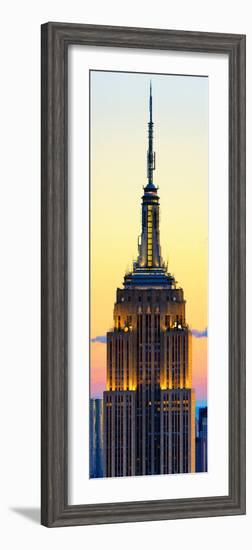 Vertical Panoramic View, Top of Empire State Building at Sunset, Manhattan, New York, US-Philippe Hugonnard-Framed Photographic Print