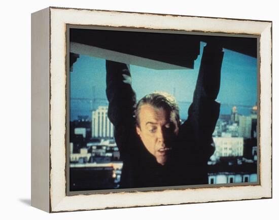 Vertigo, James Stewart, 1958, Hanging From The Building-null-Framed Stretched Canvas