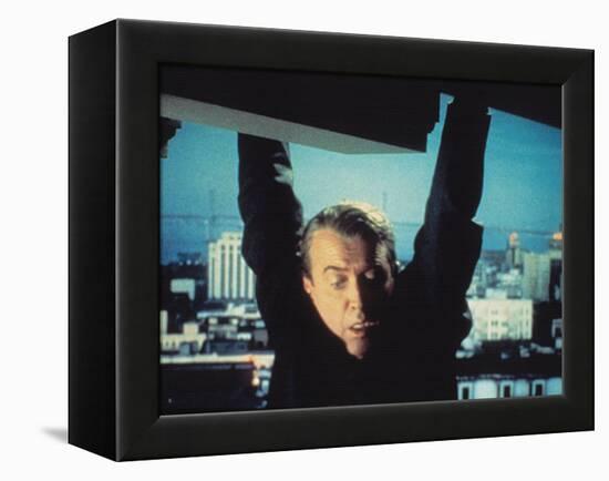 Vertigo, James Stewart, 1958, Hanging From The Building-null-Framed Stretched Canvas