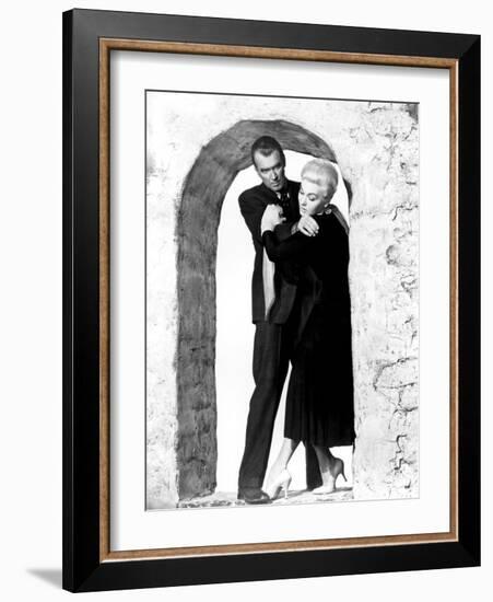 Vertigo, James Stewart, Kim Novak, 1958-null-Framed Photo