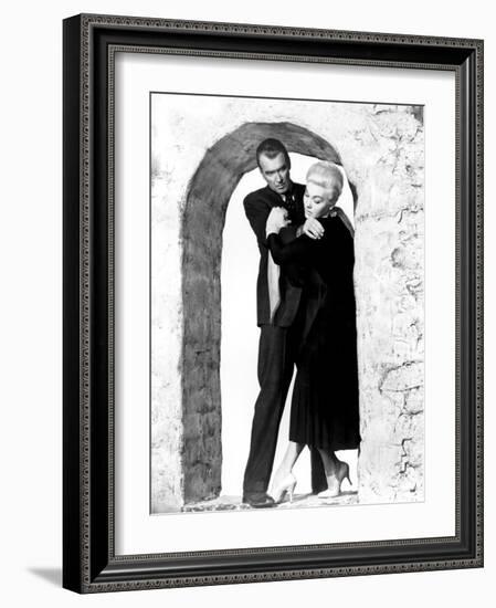 Vertigo, James Stewart, Kim Novak, 1958-null-Framed Photo