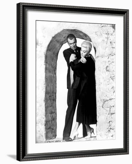 Vertigo, James Stewart, Kim Novak, 1958-null-Framed Photo