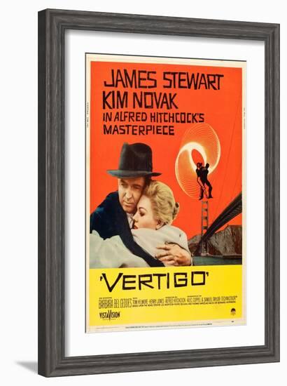 Vertigo, James Stewart, Kim Novak, 1958-null-Framed Art Print