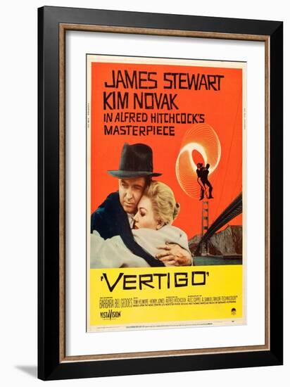 Vertigo, James Stewart, Kim Novak, 1958-null-Framed Art Print