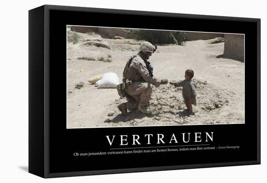 Vertrauen: Motivationsposter Mit Inspirierendem Zitat-null-Framed Premier Image Canvas