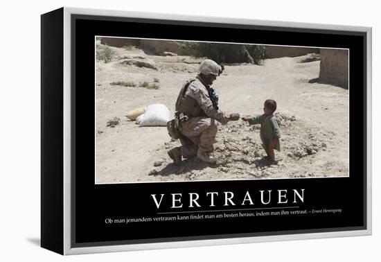 Vertrauen: Motivationsposter Mit Inspirierendem Zitat-null-Framed Premier Image Canvas