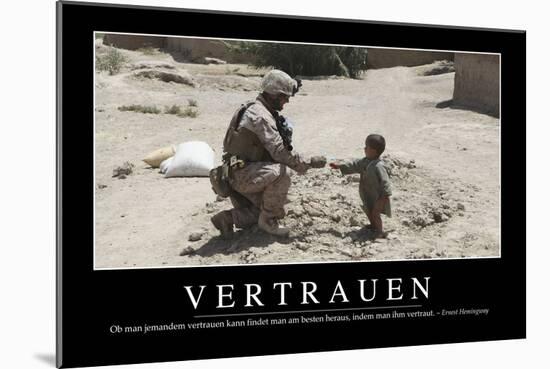 Vertrauen: Motivationsposter Mit Inspirierendem Zitat-null-Mounted Photographic Print