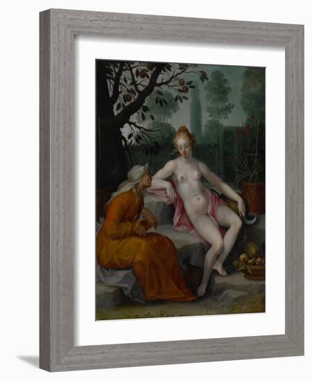 Vertumnus and Pomona, C. 1605-Abraham Bloemaert-Framed Giclee Print