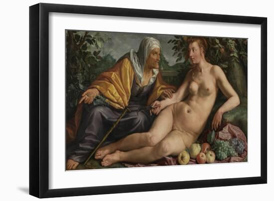 Vertumnus and Pomona-Hendrick Goltzius-Framed Art Print