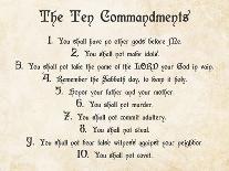Ten Commandments - Roman Numerals-Veruca Salt-Art Print