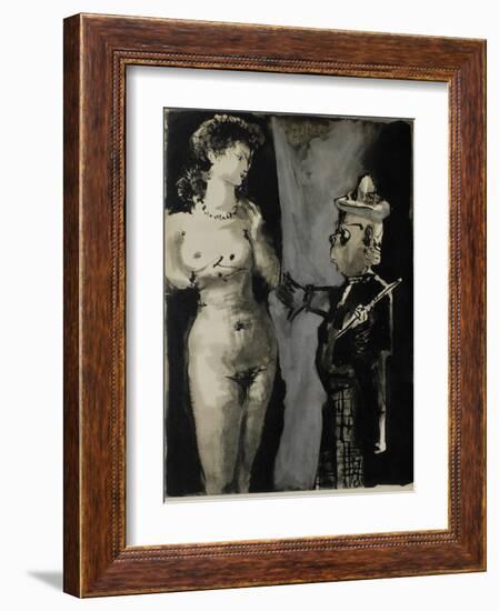 Verve - Femme et peintre I-Pablo Picasso-Framed Collectable Print