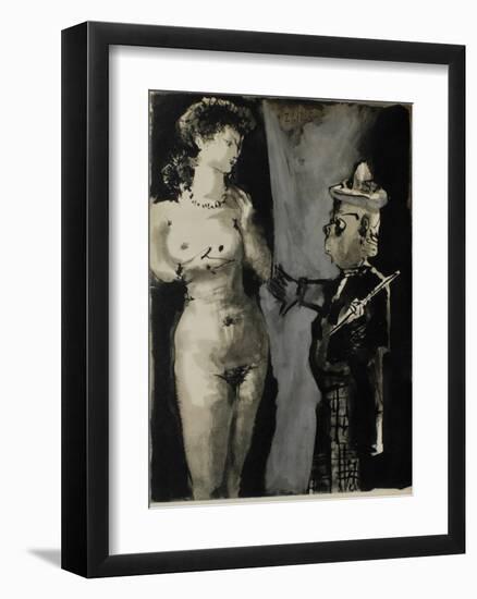 Verve - Femme et peintre I-Pablo Picasso-Framed Collectable Print