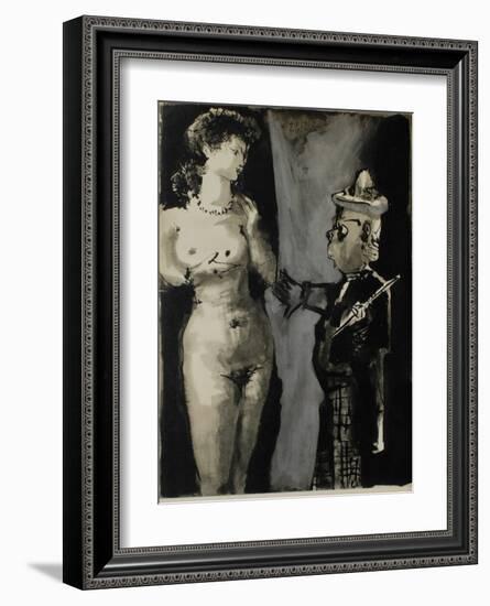 Verve - Femme et peintre I-Pablo Picasso-Framed Collectable Print