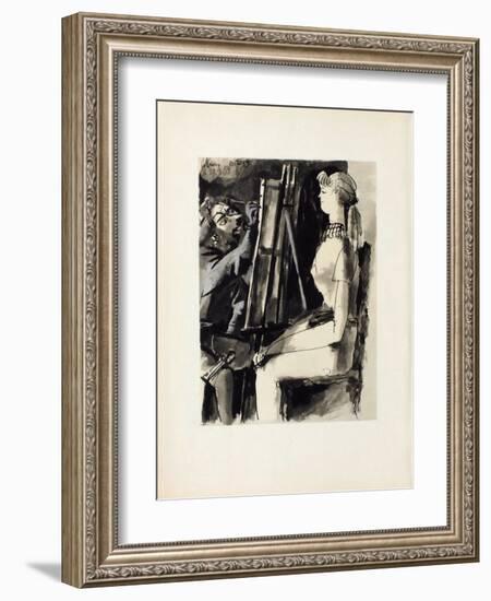 Verve - Femme et peintre II-Pablo Picasso-Framed Collectable Print