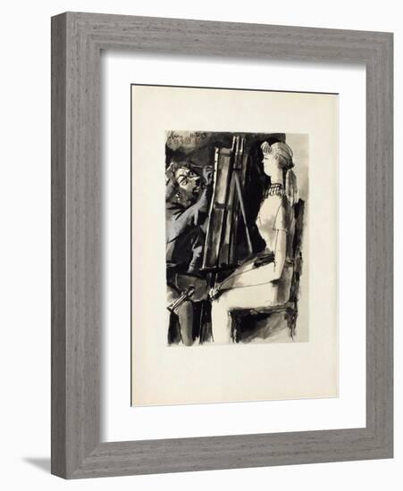 Verve - Femme et peintre II-Pablo Picasso-Framed Collectable Print