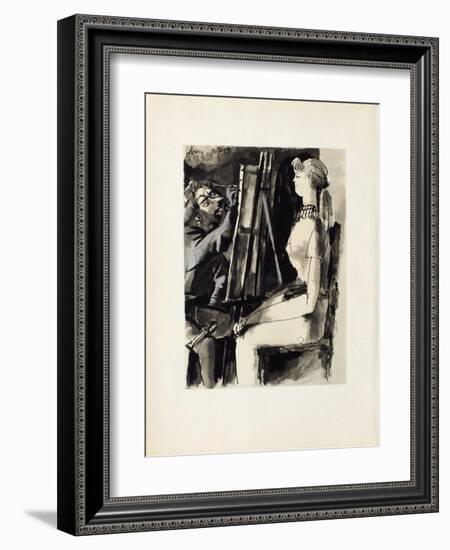 Verve - Femme et peintre II-Pablo Picasso-Framed Collectable Print