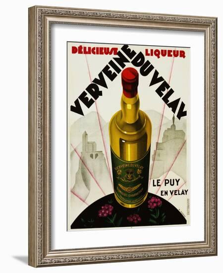 Verveine Duvelay Liqueur Advertisement Poster-Max Ponty-Framed Giclee Print