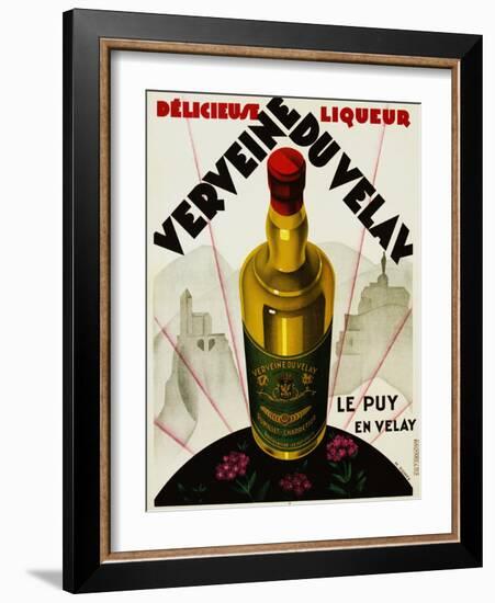 Verveine Duvelay Liqueur Advertisement Poster-Max Ponty-Framed Giclee Print