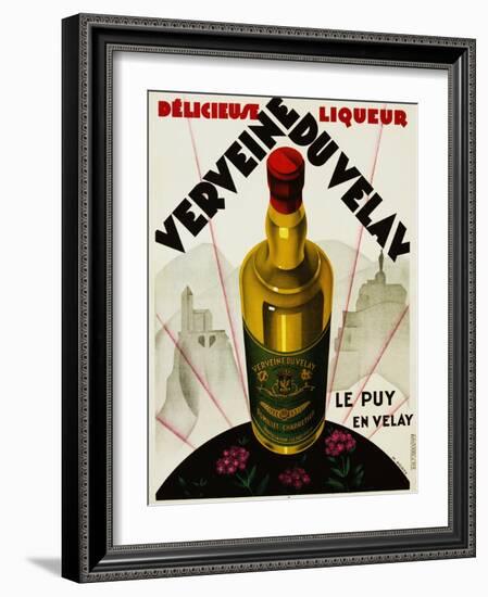 Verveine Duvelay Liqueur Advertisement Poster-Max Ponty-Framed Giclee Print