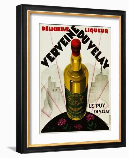 Verveine Duvelay Liqueur Advertisement Poster-Max Ponty-Framed Giclee Print