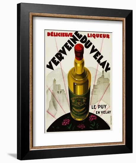 Verveine Duvelay Liqueur Advertisement Poster-Max Ponty-Framed Giclee Print