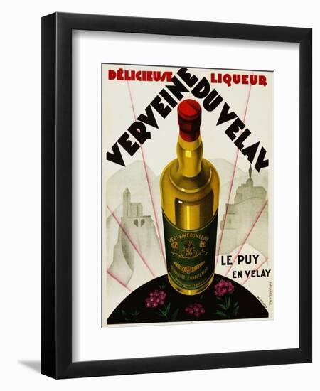 Verveine Duvelay Liqueur Advertisement Poster-Max Ponty-Framed Giclee Print