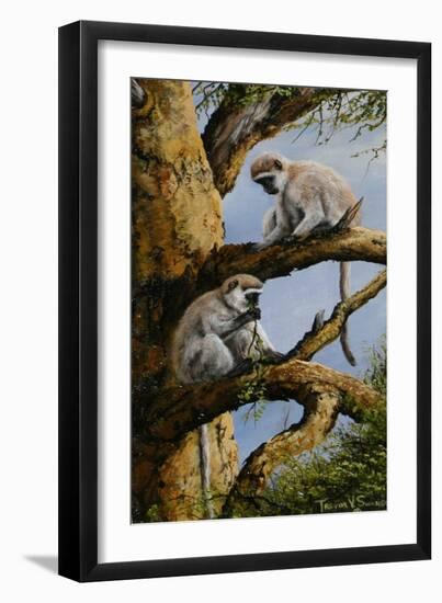 Vervet Pair-Trevor V. Swanson-Framed Giclee Print