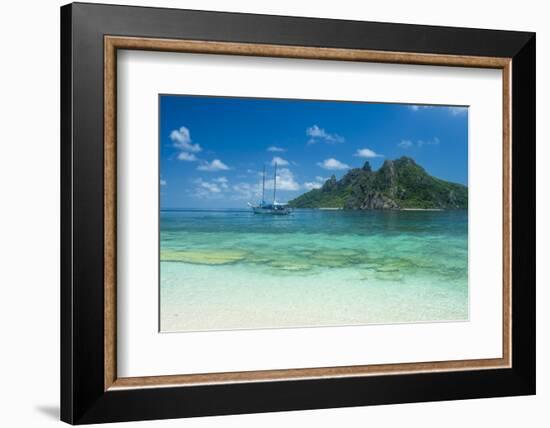 Very clear turquoise waters on Monuriki Island (Cast Away Island), Mamanuca Islands, Fiji, South Pa-Michael Runkel-Framed Photographic Print