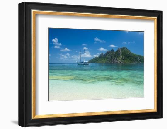 Very clear turquoise waters on Monuriki Island (Cast Away Island), Mamanuca Islands, Fiji, South Pa-Michael Runkel-Framed Photographic Print