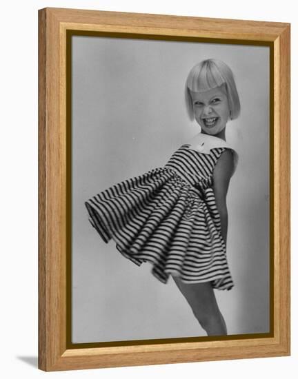 Very Cute Young Model Wearing a Dress-Lisa Larsen-Framed Premier Image Canvas