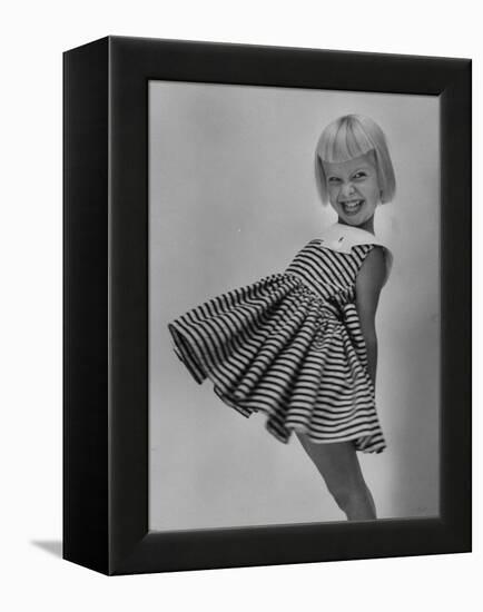 Very Cute Young Model Wearing a Dress-Lisa Larsen-Framed Premier Image Canvas