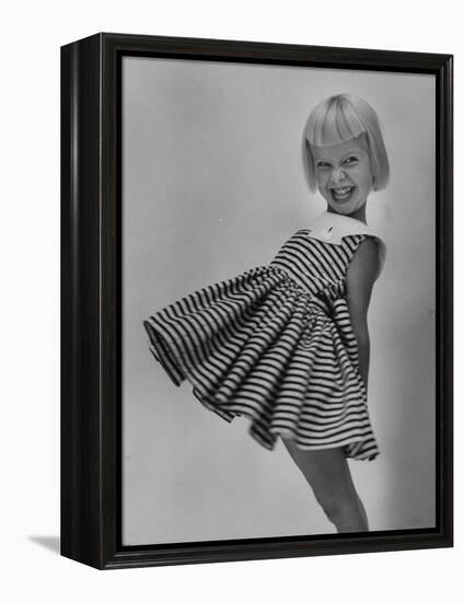 Very Cute Young Model Wearing a Dress-Lisa Larsen-Framed Premier Image Canvas