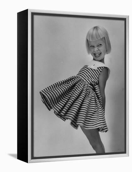 Very Cute Young Model Wearing a Dress-Lisa Larsen-Framed Premier Image Canvas
