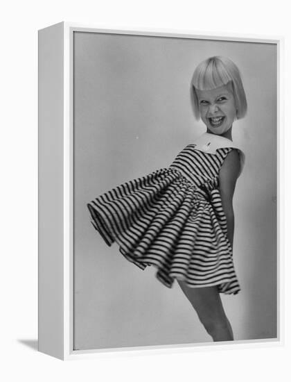 Very Cute Young Model Wearing a Dress-Lisa Larsen-Framed Premier Image Canvas