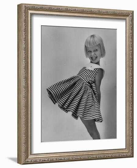 Very Cute Young Model Wearing a Dress-Lisa Larsen-Framed Photographic Print