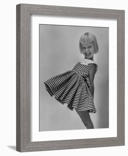 Very Cute Young Model Wearing a Dress-Lisa Larsen-Framed Photographic Print