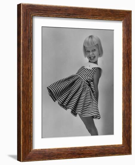 Very Cute Young Model Wearing a Dress-Lisa Larsen-Framed Photographic Print