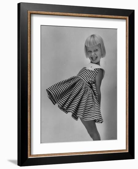 Very Cute Young Model Wearing a Dress-Lisa Larsen-Framed Photographic Print